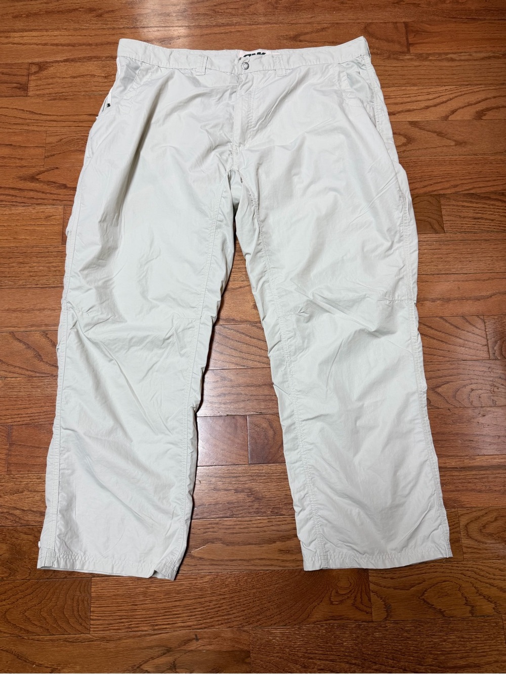 Men's Mountain Khakis Casual Light Khaki Nylon Pants Outdoor Hiking Size 42x30